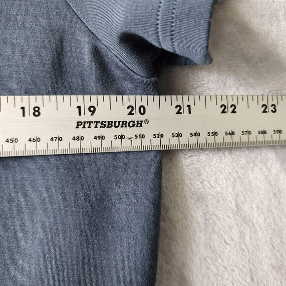 Spanx Airluxe Romper Womens XL Elastic Drawstring Waist Storm Blue Shorts Pocket - Picture 5 of 7